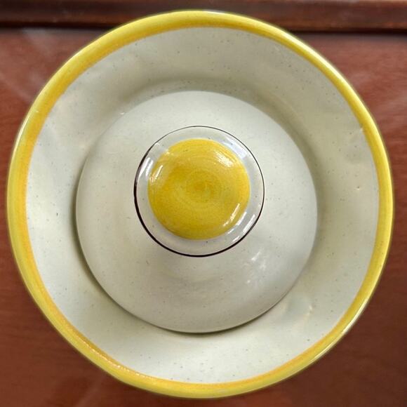 Vintage Mid-Century Modern "Genie" Ribbed Canister Ceramic Cookie Jar - Picture 3 of 16